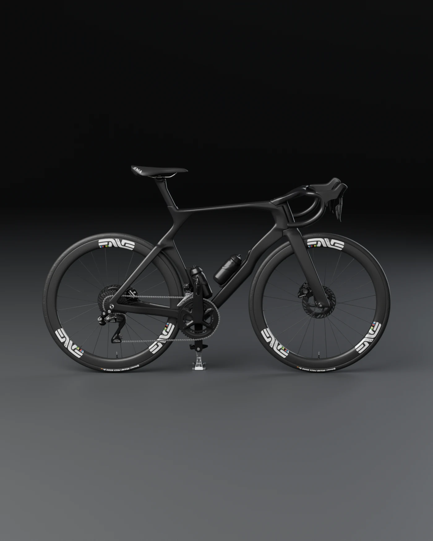 Vélo de route sur Stand 0.01, profil opposé en studio